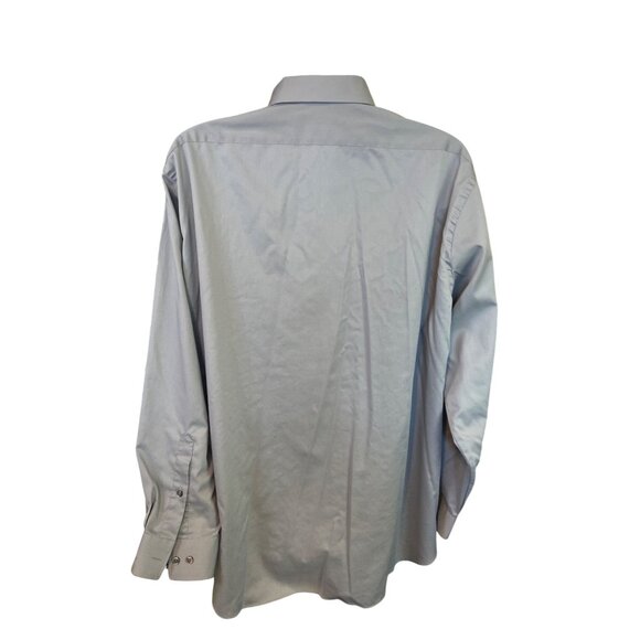 Van Heusen Flex Shirt 18 34/35 Gray Dress Button-Up Regular Fit Y2K Corpcore - Picture 2 of 7